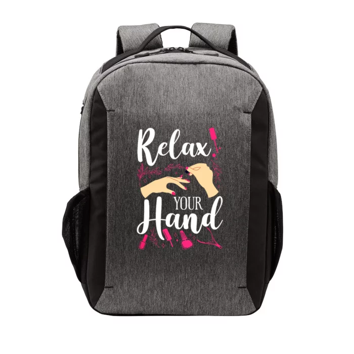 Nail Tech Quote Work Uniform Nail Polish Vector Backpack