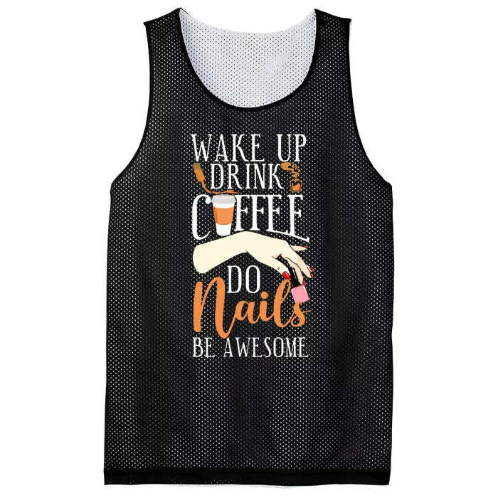 Nail Tech Quote Work Uniform Coffee Nail Polish Mesh Reversible Basketball Jersey Tank