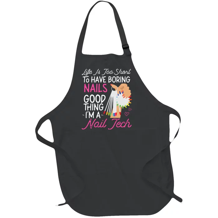 Nail Tech Quote Work Uniform Nail Polish Full-Length Apron With Pocket