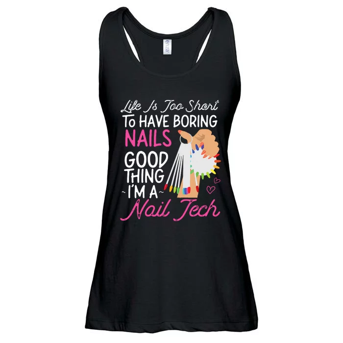 Nail Tech Quote Work Uniform Nail Polish Ladies Essential Flowy Tank