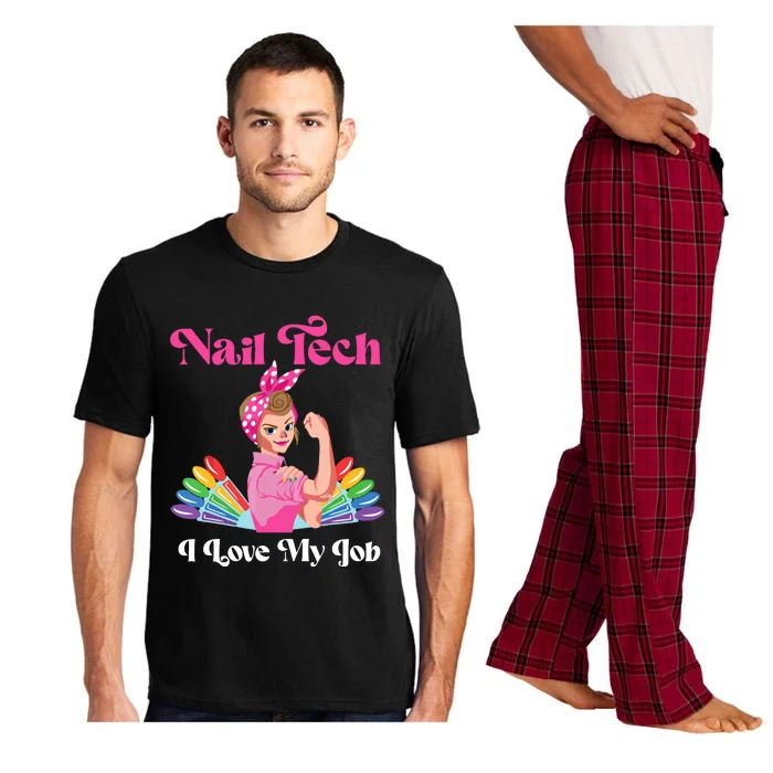 Nail Tech Quote Work Uniform Nail Polish Pajama Set