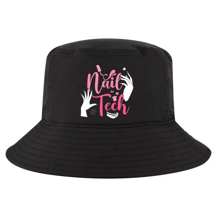 Nail Tech Quote Work Uniform Nail Polish Cool Comfort Performance Bucket Hat