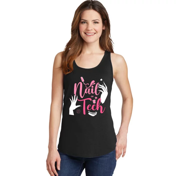 Nail Tech Quote Work Uniform Nail Polish Ladies Essential Tank