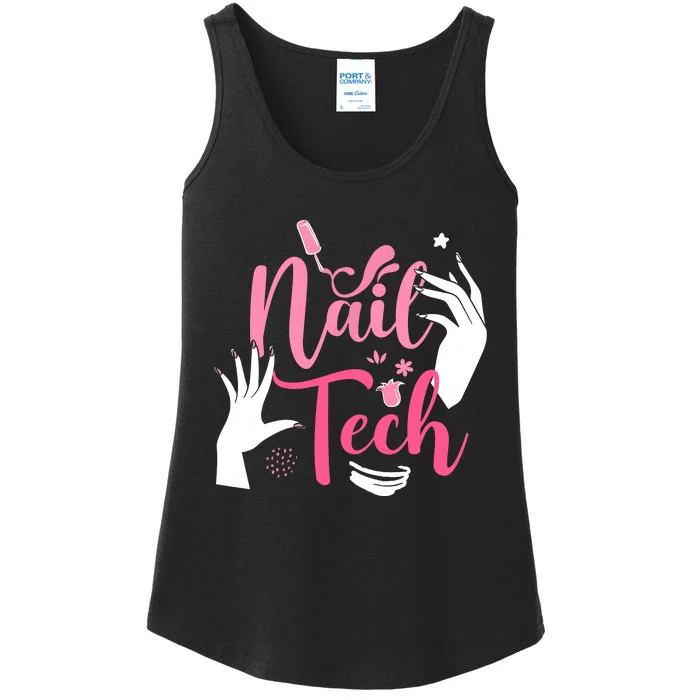 Nail Tech Quote Work Uniform Nail Polish Ladies Essential Tank