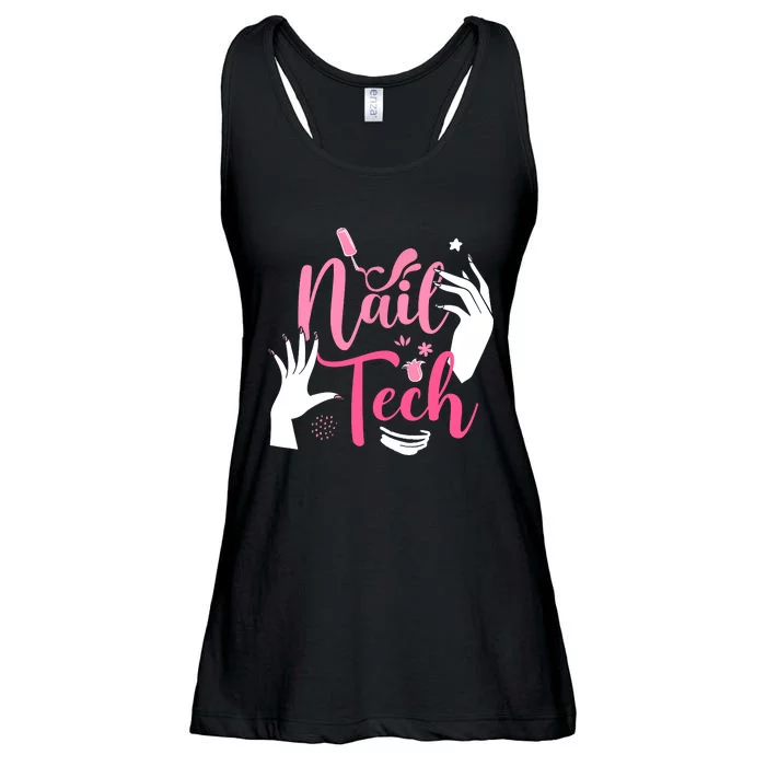 Nail Tech Quote Work Uniform Nail Polish Ladies Essential Flowy Tank