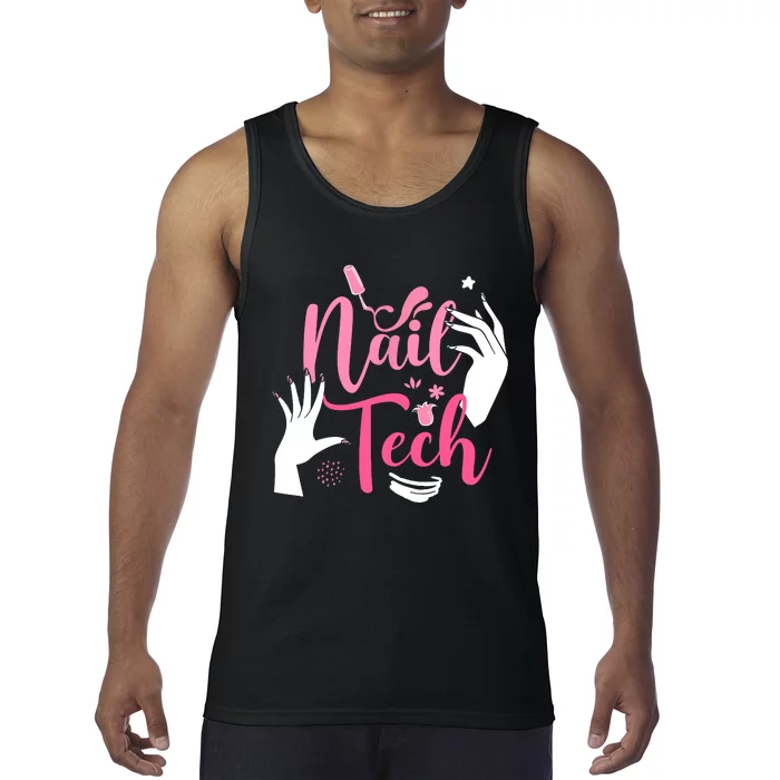 Nail Tech Quote Work Uniform Nail Polish Tank Top