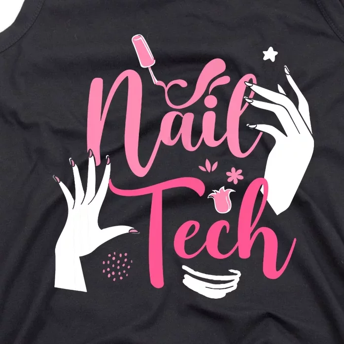 Nail Tech Quote Work Uniform Nail Polish Tank Top