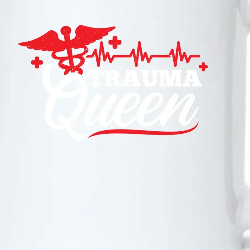 Nurse Trauma Queen Gift Black Color Changing Mug