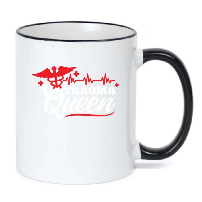 Nurse Trauma Queen Gift Black Color Changing Mug