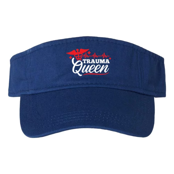 Nurse Trauma Queen Gift Valucap Bio-Washed Visor