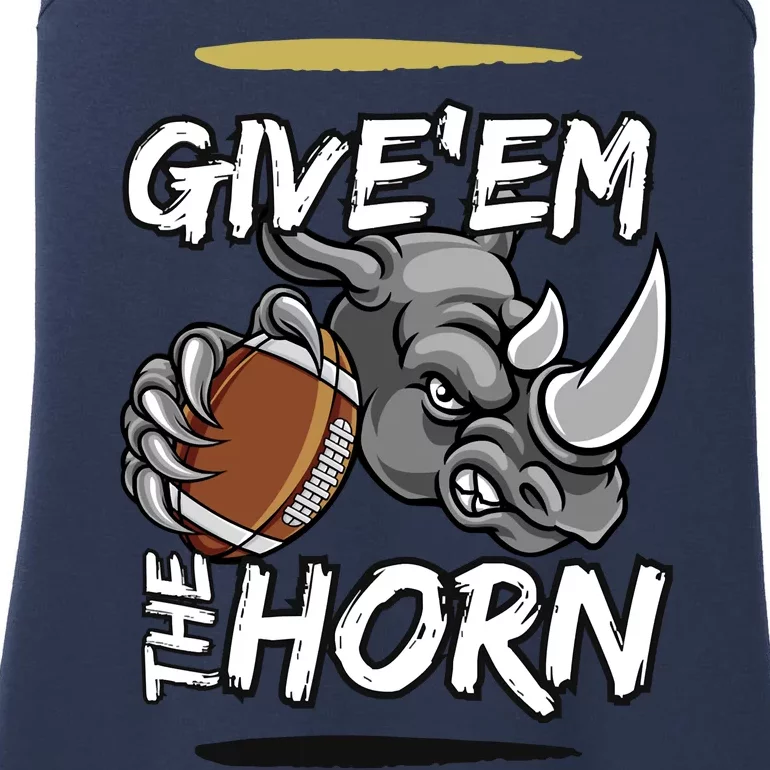 NORTH TEXAS RHINOS GIVE EM THE HORN Ladies Essential Tank