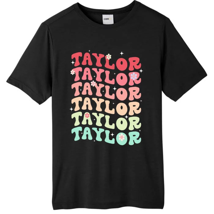 Name T.AYLOR Retro Groovy 80's 70's Colourful ChromaSoft Performance T-Shirt