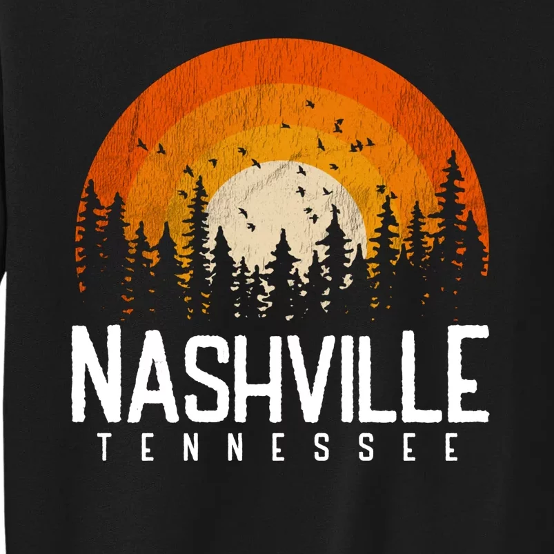 Nashville Tennessee Retro Style 80s Tall Sweatshirt