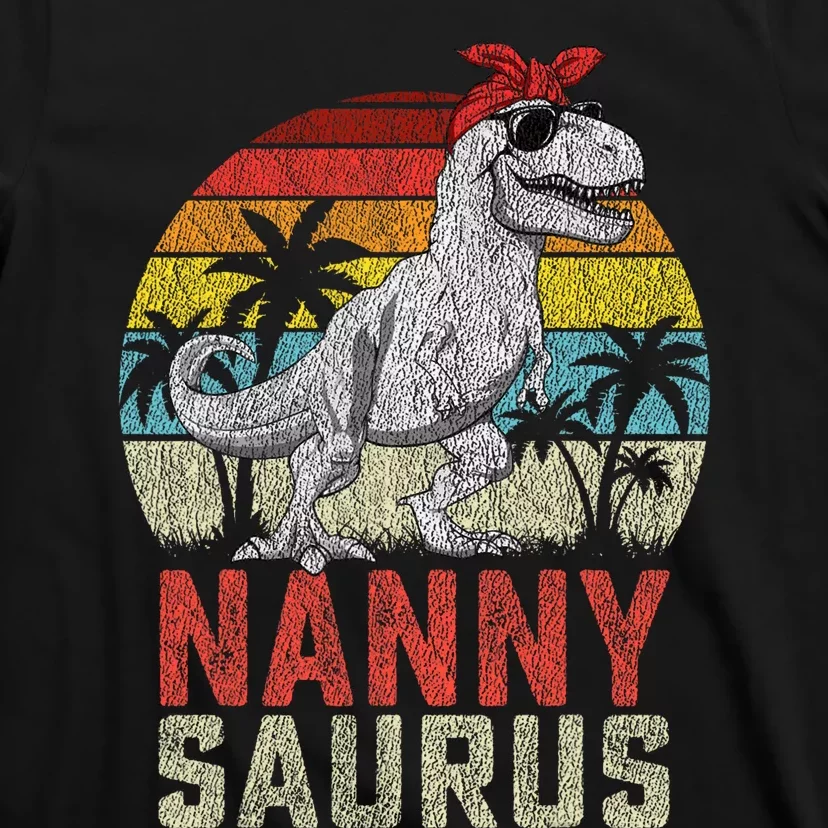 Nannysaurus T Rex Dinosaur Nanny Saurus MotherS Family T-Shirt