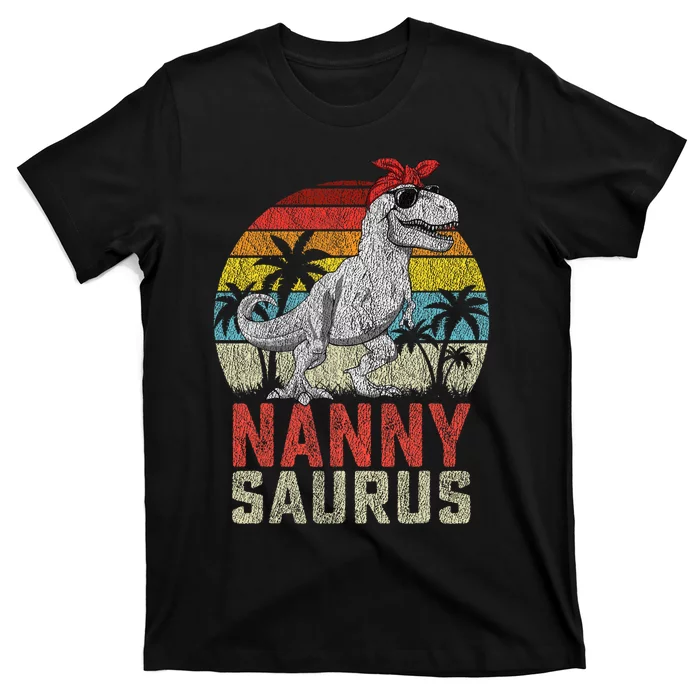 Nannysaurus T Rex Dinosaur Nanny Saurus MotherS Family T-Shirt