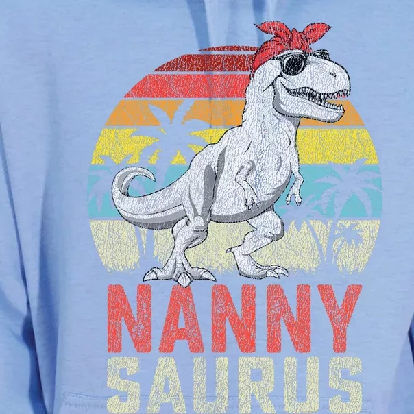 Nannysaurus T Rex Dinosaur Nanny Saurus MotherS Family Unisex Surf Hoodie