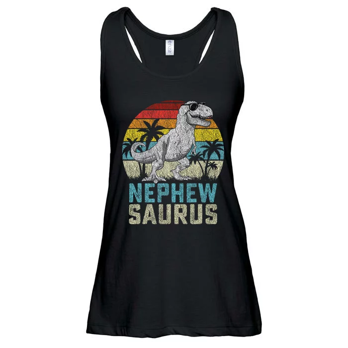 Nephewsaurus T Rex Dinosaur Nephew Saurus FatherS Family Ladies Essential Flowy Tank