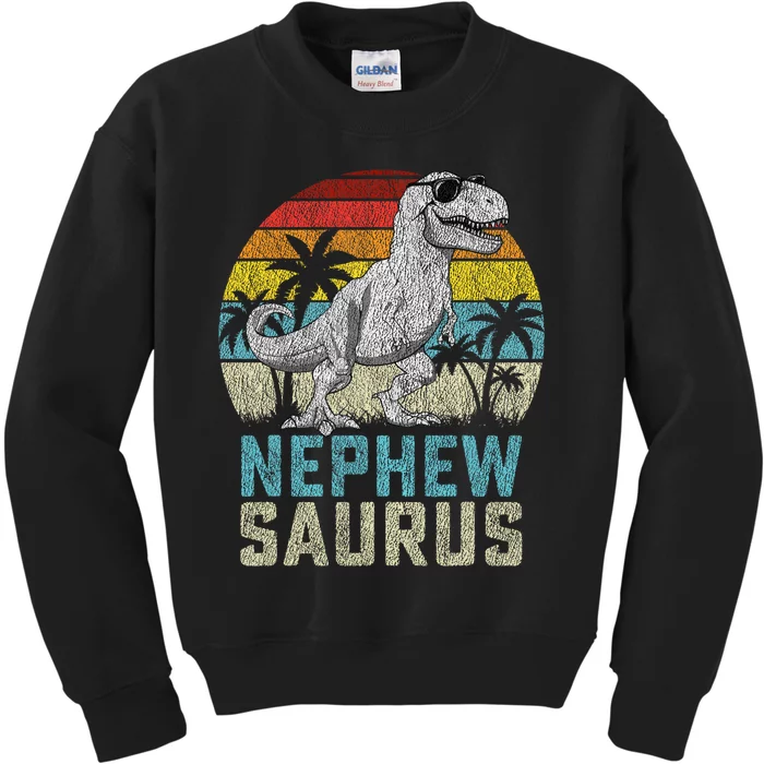 Nephewsaurus T Rex Dinosaur Nephew Saurus FatherS Family Kids Sweatshirt