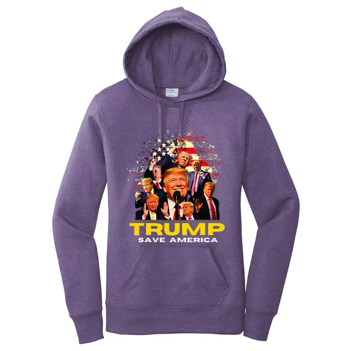 New Trump Save America Maha Fight Trump Save America Women's Pullover Hoodie