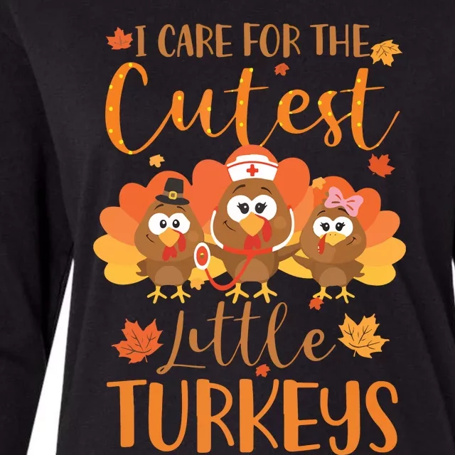 Nurse Turkey Sweatshirt Fall Nurse Gift Thanksgiving Nurse Womens Cotton Relaxed Long Sleeve T-Shirt