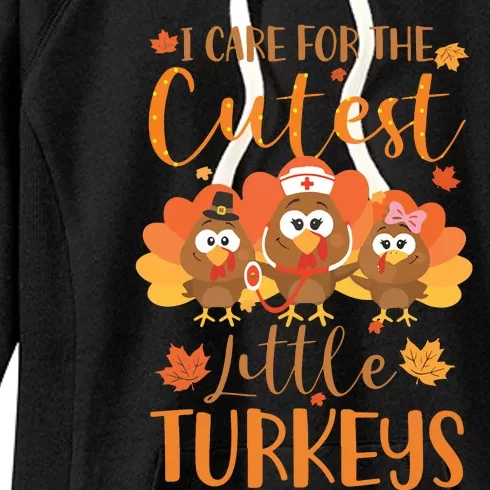 Nurse Turkey Sweatshirt Fall Nurse Gift Thanksgiving Nurse Women's Fleece Hoodie