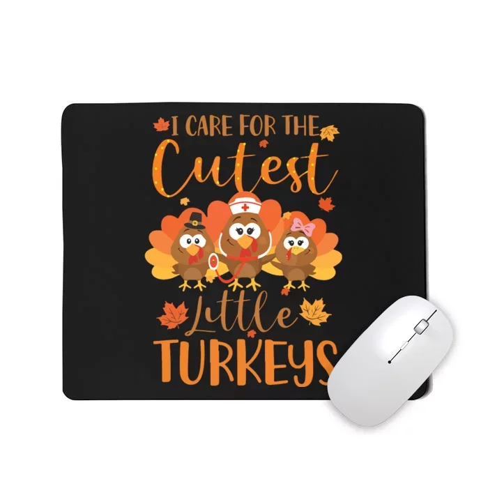 Nurse Turkey Sweatshirt Fall Nurse Gift Thanksgiving Nurse Mousepad