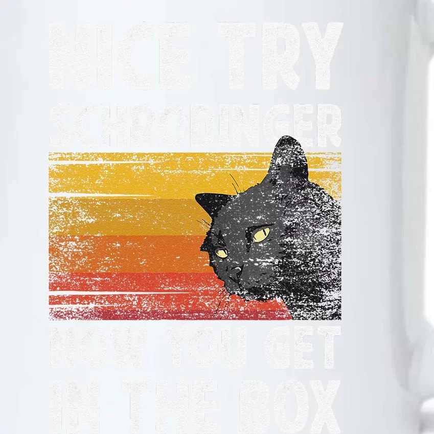 Nice Try Schrodinger Now You Get In The Box Black Cat Black Color Changing Mug