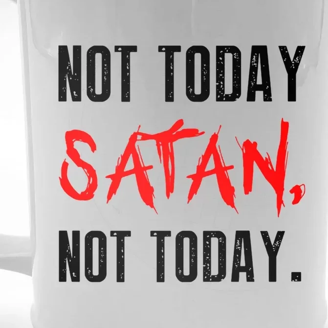 Not Today Satan Front & Back Beer Stein