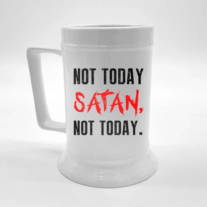 Not Today Satan Front & Back Beer Stein