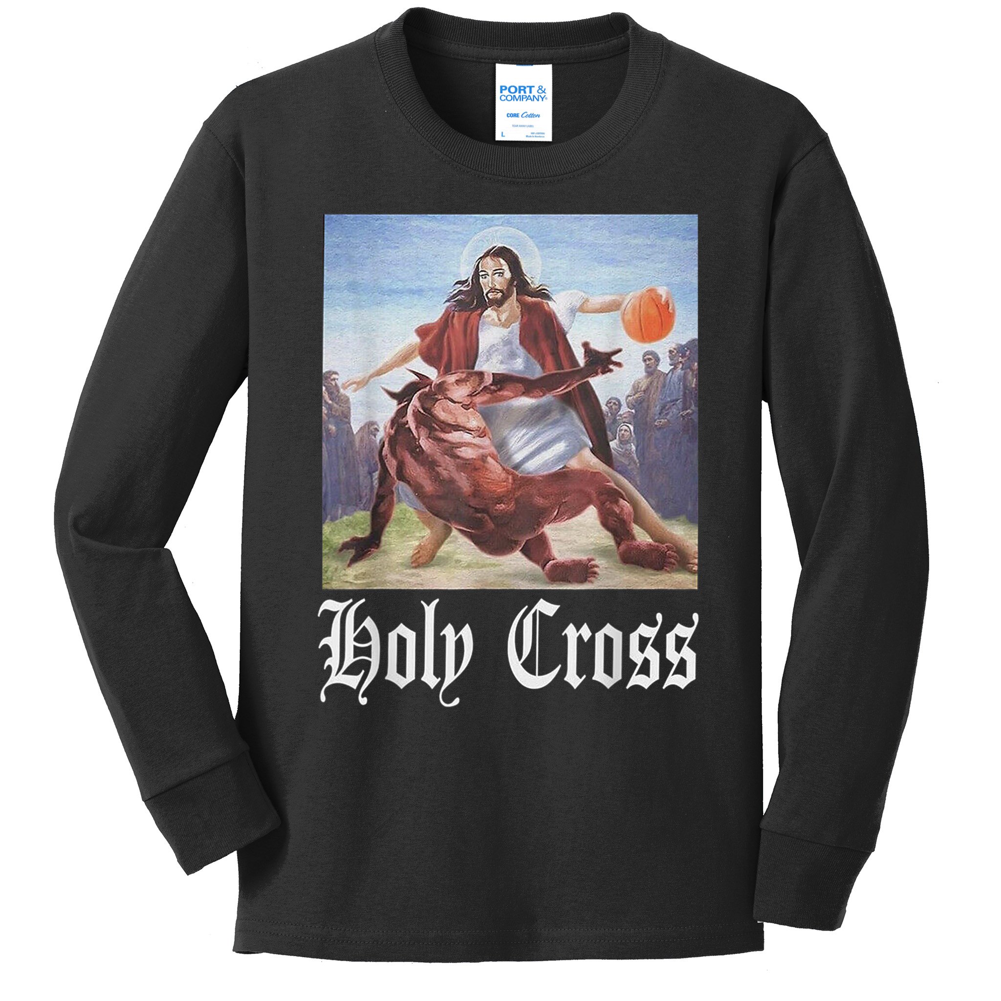  Funny Not Today Satan Jesus Crossover Basketball T