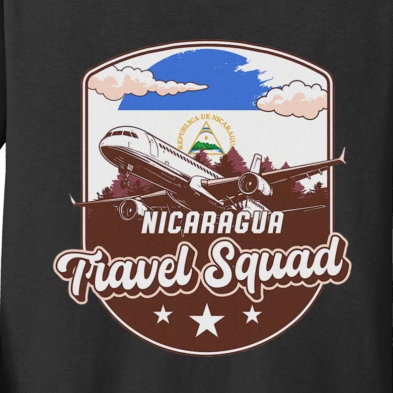 Nicaragua Travel Squad Nicaragua Kids Long Sleeve Shirt