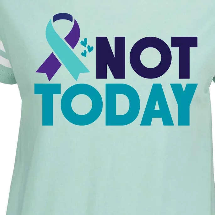 Not Today Suicide Prevention Ribbon Enza Ladies Jersey Football T-Shirt