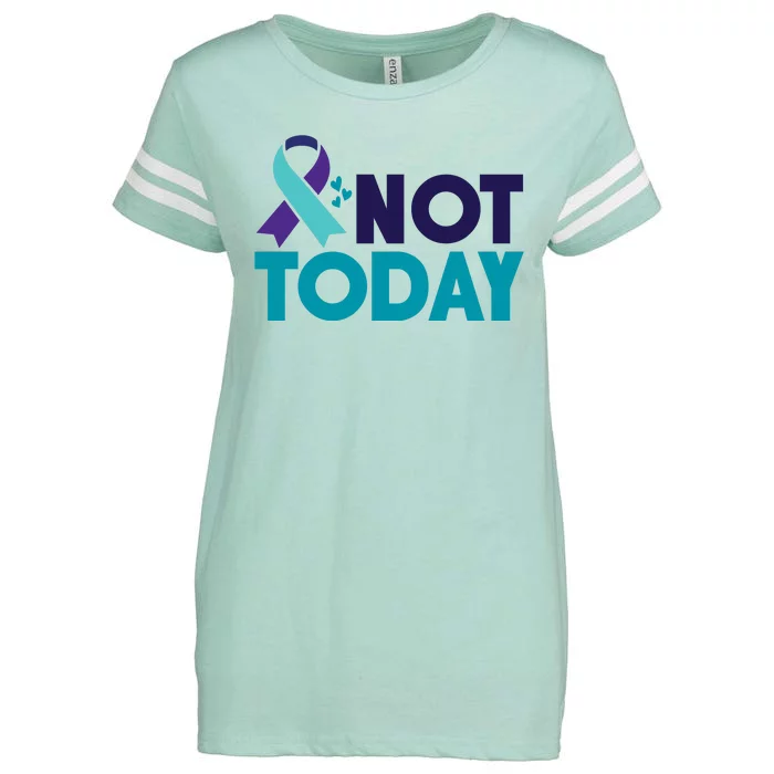 Not Today Suicide Prevention Ribbon Enza Ladies Jersey Football T-Shirt