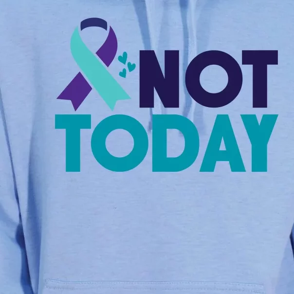 Not Today Suicide Prevention Ribbon Unisex Surf Hoodie