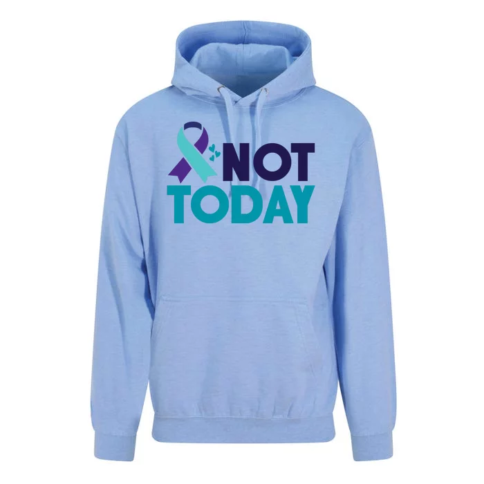 Not Today Suicide Prevention Ribbon Unisex Surf Hoodie