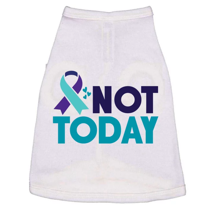 Not Today Suicide Prevention Ribbon Doggie Tank