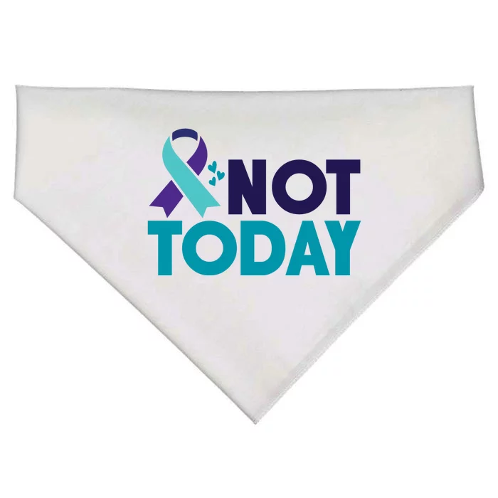 Not Today Suicide Prevention Ribbon USA-Made Doggie Bandana