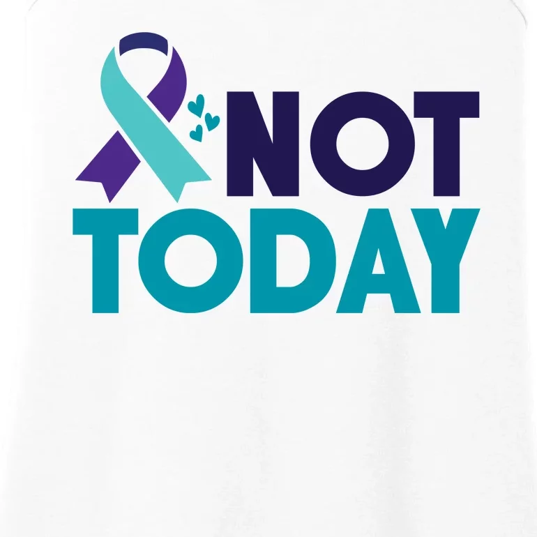 Not Today Suicide Prevention Ribbon Ladies Essential Tank