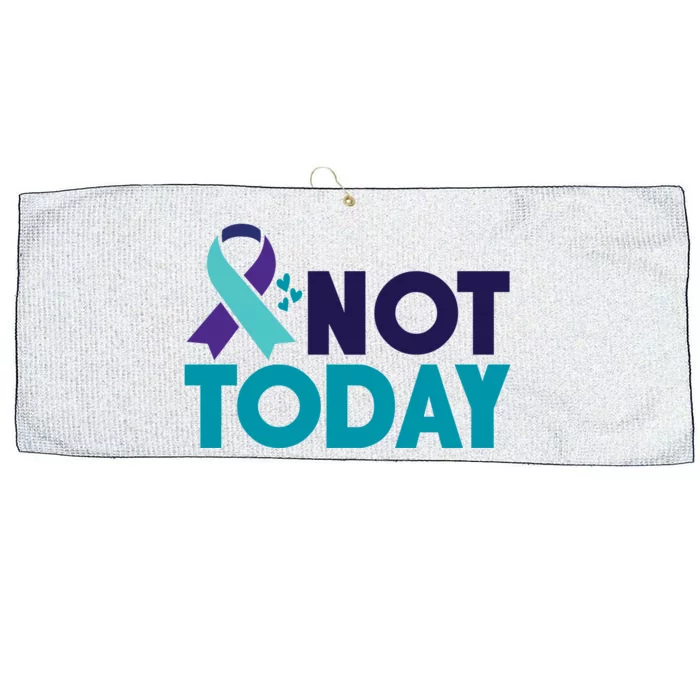 Not Today Suicide Prevention Ribbon Large Microfiber Waffle Golf Towel