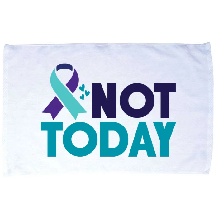 Not Today Suicide Prevention Ribbon Microfiber Hand Towel