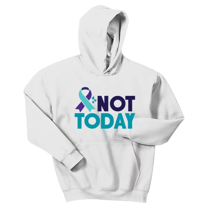 Not Today Suicide Prevention Ribbon Kids Hoodie