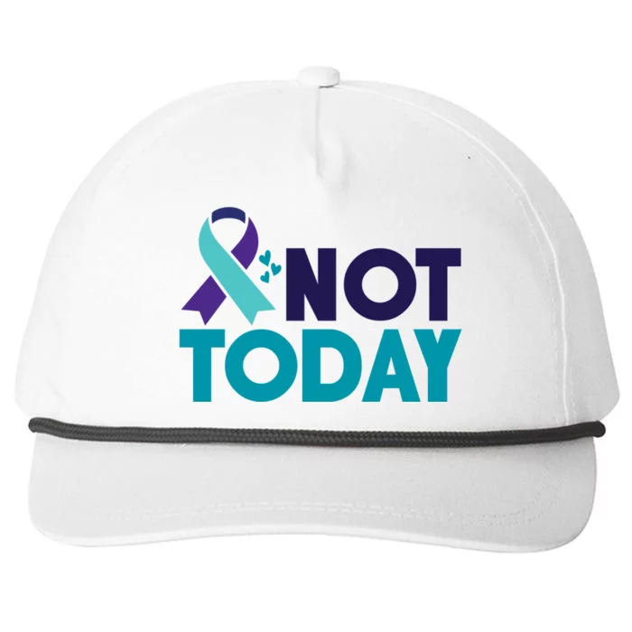 Not Today Suicide Prevention Ribbon Snapback Five-Panel Rope Hat