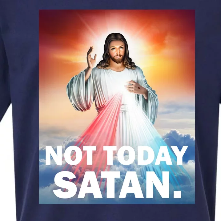 Not Today Satan Jesus Christ Christian Christianity Catholic Sueded Cloud Jersey T-Shirt