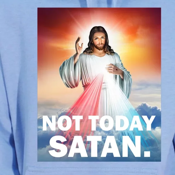 Not Today Satan Jesus Christ Christian Christianity Catholic Unisex Surf Hoodie