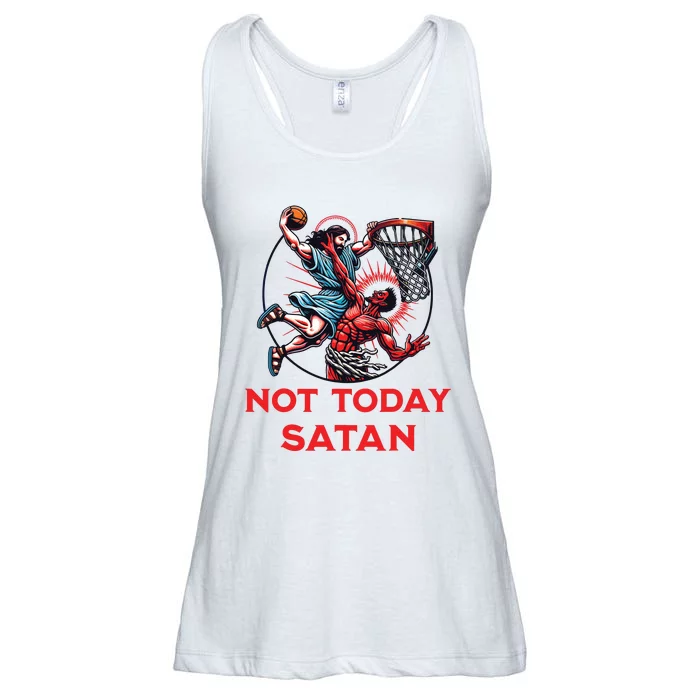 Not Today Satan Basketball Ladies Essential Flowy Tank