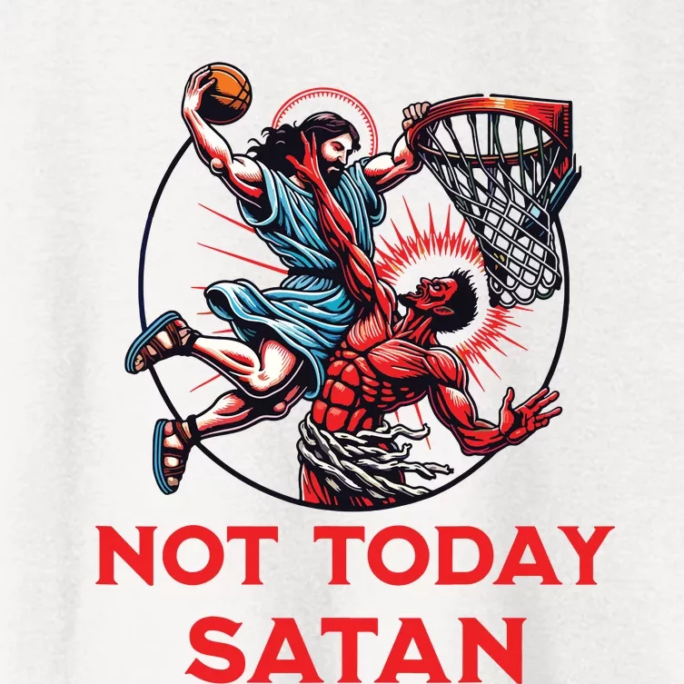 Not Today Satan Basketball Women's Crop Top Tee