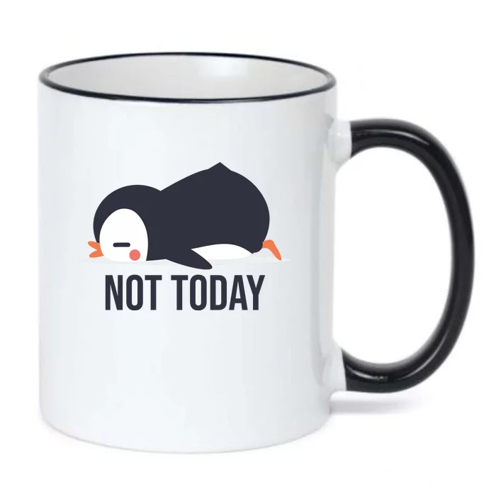 Not Today Seabird Funny Cute Black Color Changing Mug