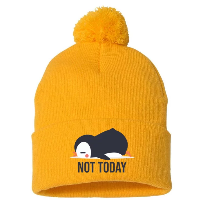 Not Today Seabird Funny Cute Pom Pom 12in Knit Beanie