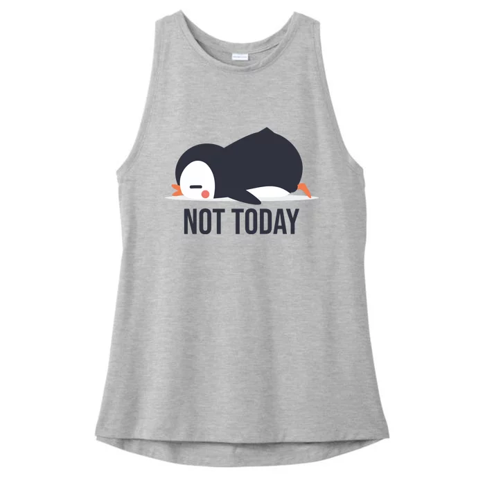 Not Today Seabird Funny Cute Ladies Tri-Blend Wicking Tank