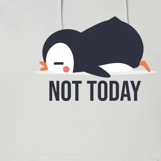 Not Today Seabird Funny Cute Performance Fleece Hoodie